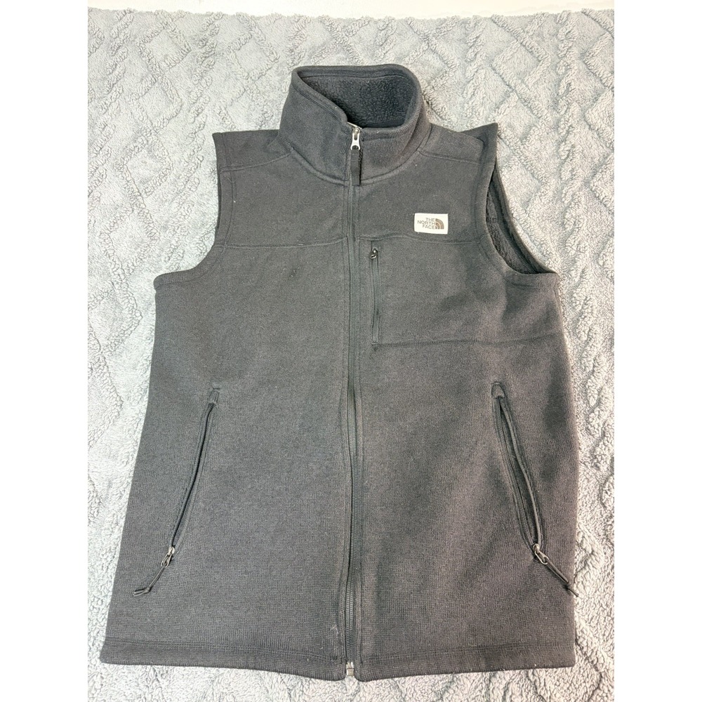 THE NORTH FACE MENS GRAY SWEATER FLEECE VEST SIZE Medium